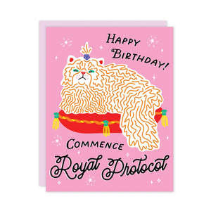 Royal Cat Birthday Card