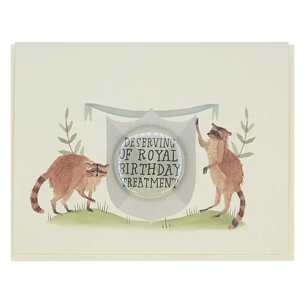 Royal Raccoons Birthday Card