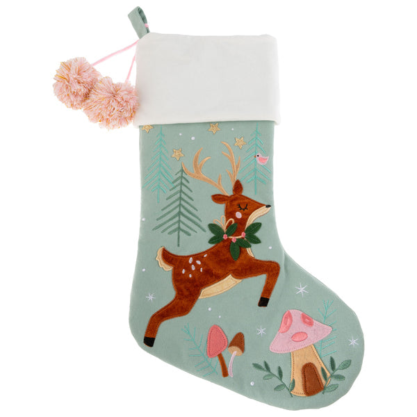 Stephen Joseph Embroidered Christmas Stocking | Reindeer