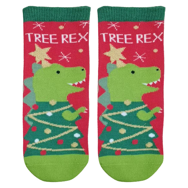 Stephen Joseph Holiday Kids Socks | Tree Rex