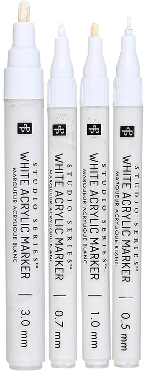 White Acrylic Markers Set
