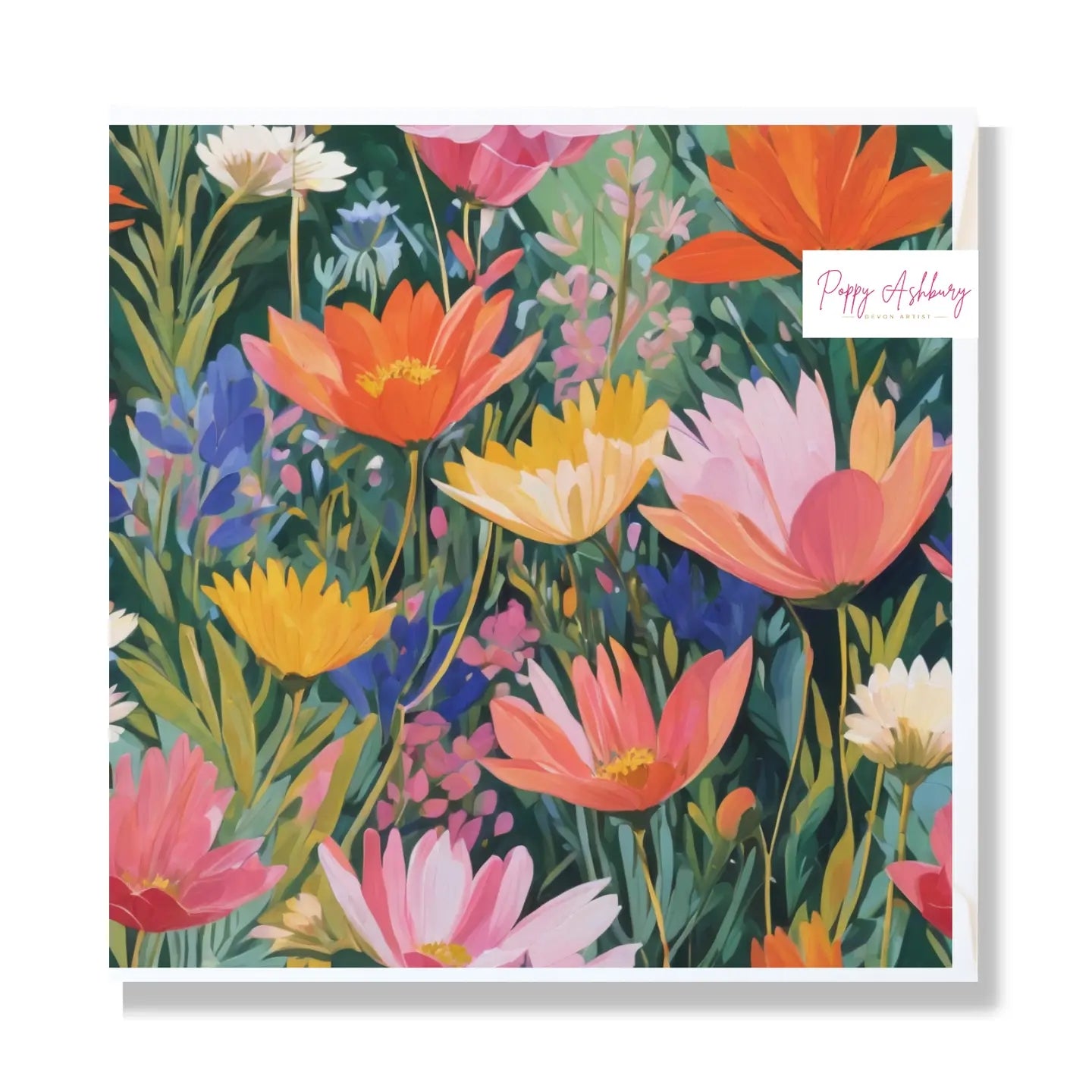 Summer Garden Blank Art Card