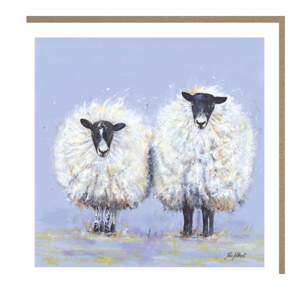 Sheep Duo Blank Art Card