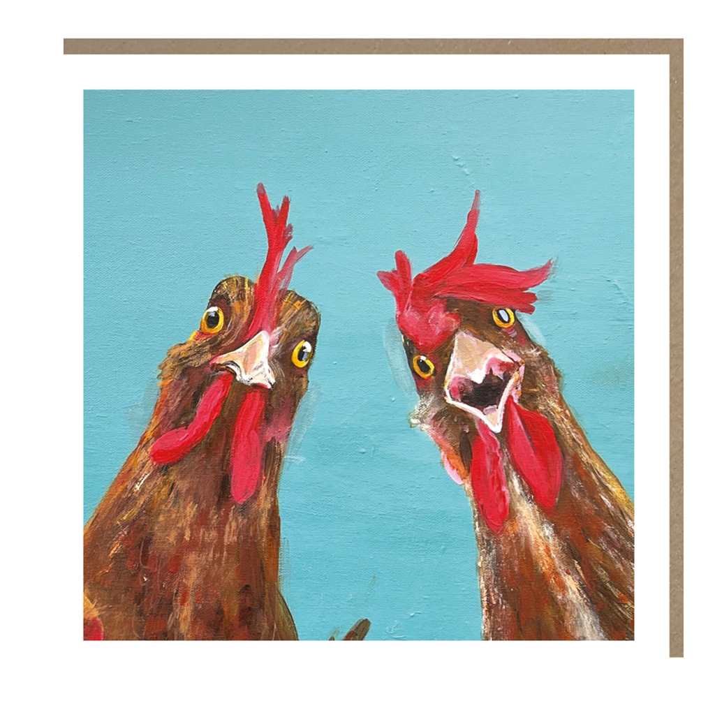 Chicken Duo Blank Art Card
