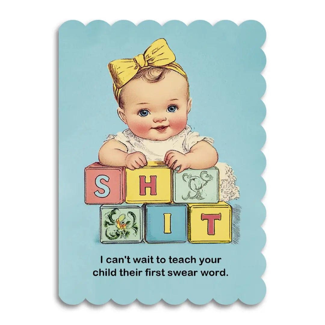 First Swear Word Baby Card
