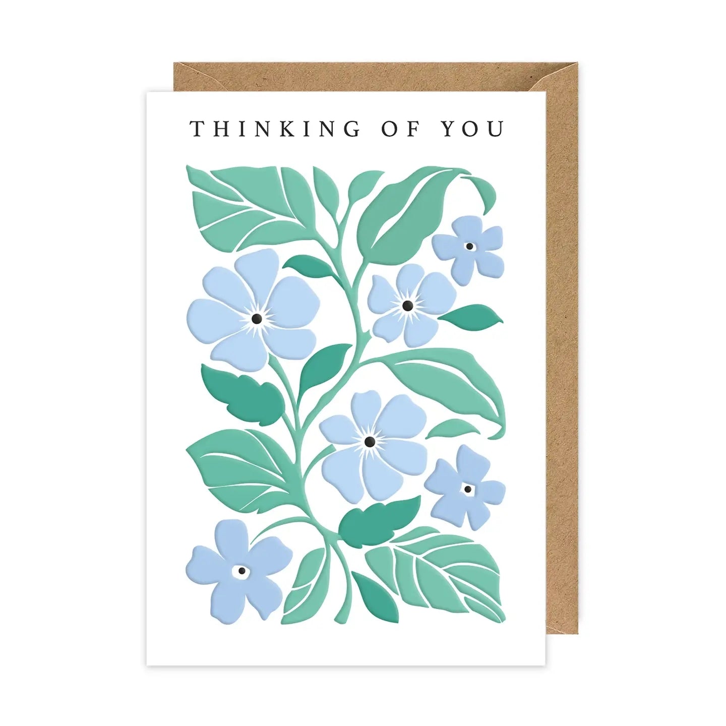 Blue Floral Sympathy Card