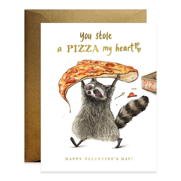 Pizza My Heart Valentine's Day Card