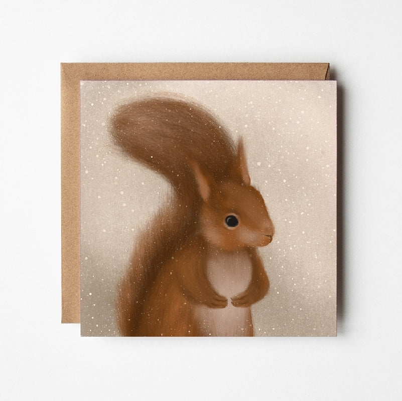 Woodland Squirrel Blank Art Card