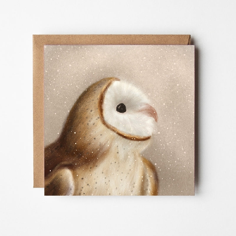 Woodland Owl Blank Art Card