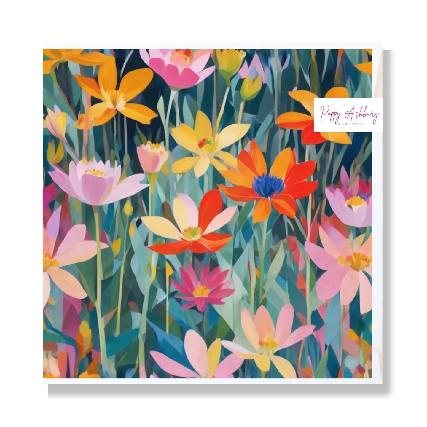 Wildflower Riot Blank Art Card