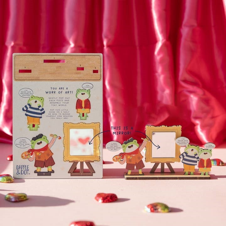 Dapple & Dot Wooden Pop Out Card | Work Of Art Frogs