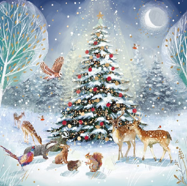Ling Boxed Christmas Cards - Pack of 10 | Magical Forest