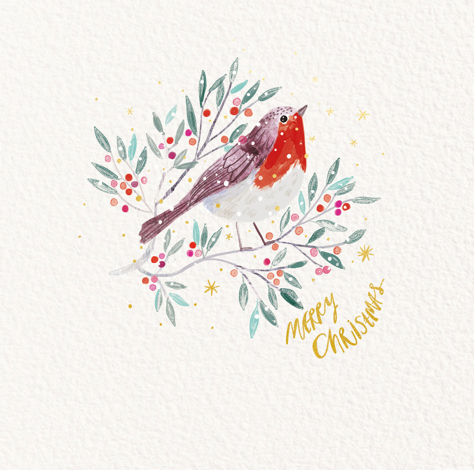 Festive Robin Christmas Card