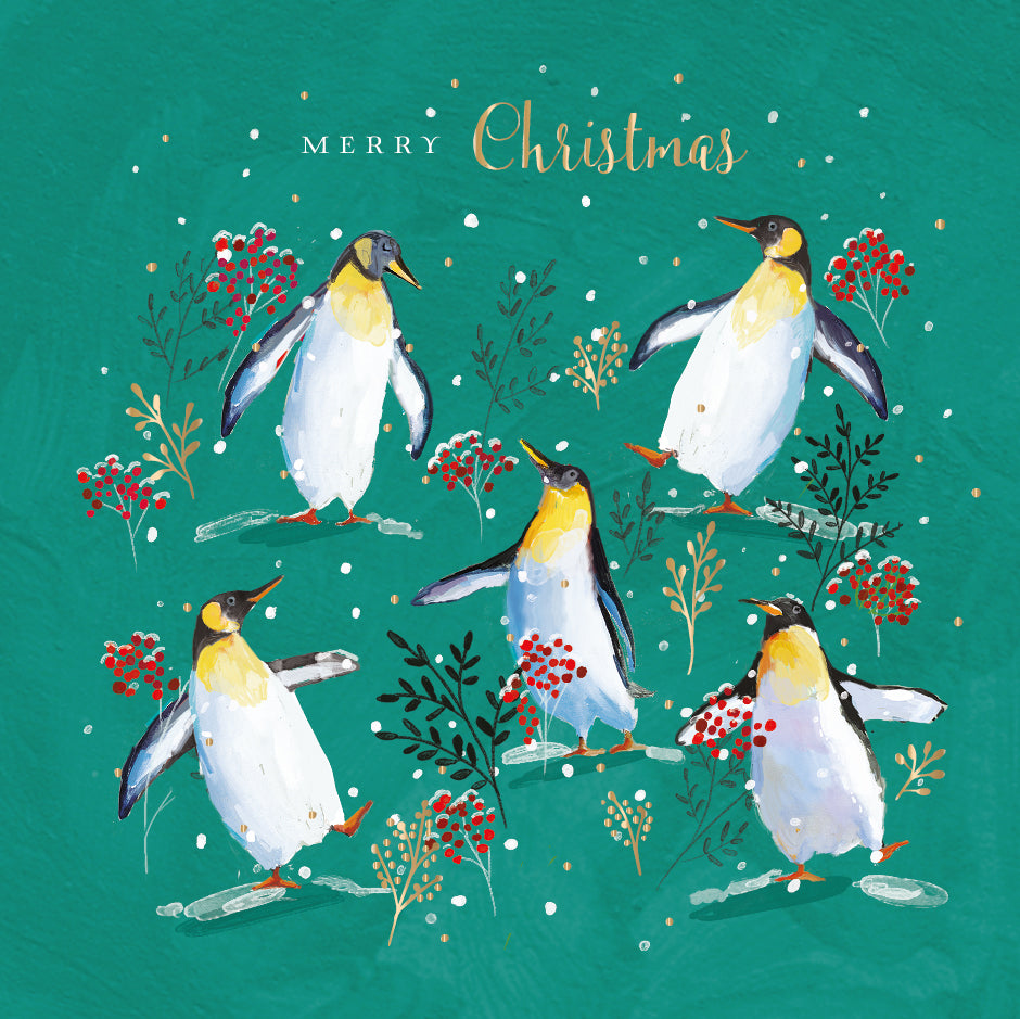 Festive Penguins Christmas Card