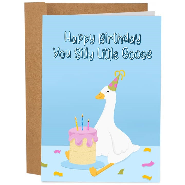 Silly Little Goose Birthday Card