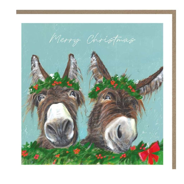 Festive Donkeys Christmas Card