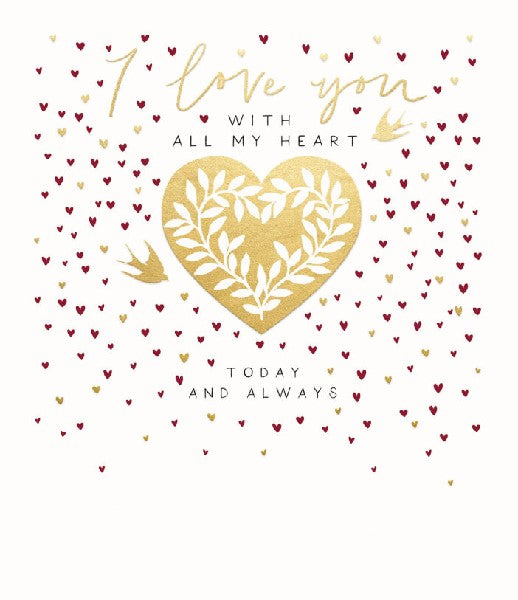With All My Heart Valentine's Day Card