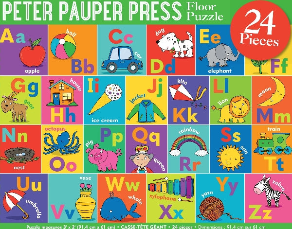 Peter Pauper 24 Piece Floor Puzzle | Alphabet