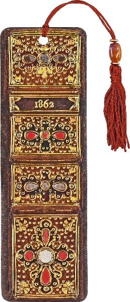 Antique Book Spine Beaded Tassel Bookmark