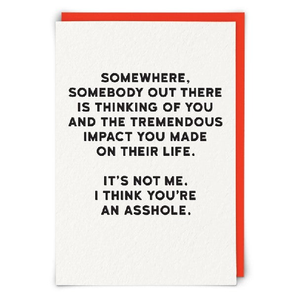 Somewhere Blank Humour Card