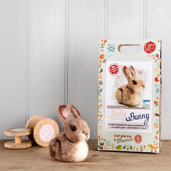 The Crafty Kit Co.DIY Needle Felting Kit | Baby Bunny