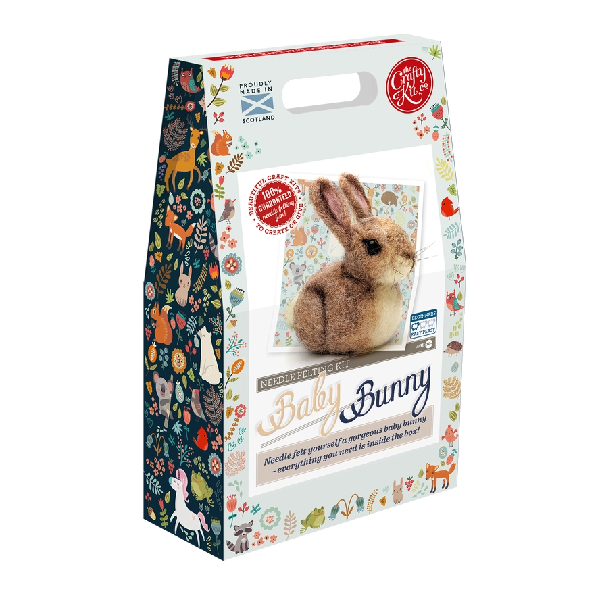 The Crafty Kit Co.DIY Needle Felting Kit | Baby Bunny