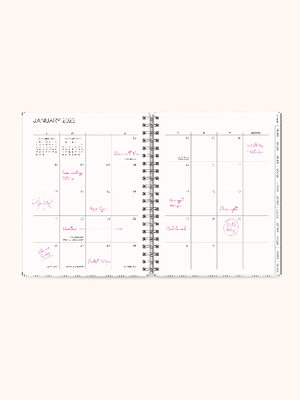 Studio Oh! 2025 17-Month Planner | Midnight Black