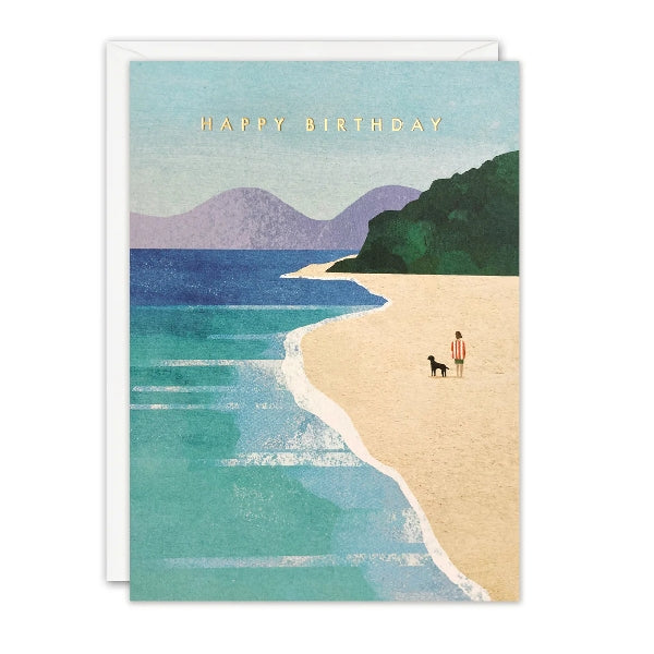 Beach Walk Birthday Card