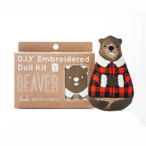 Kiriki Press Embroidery Kit | Beaver