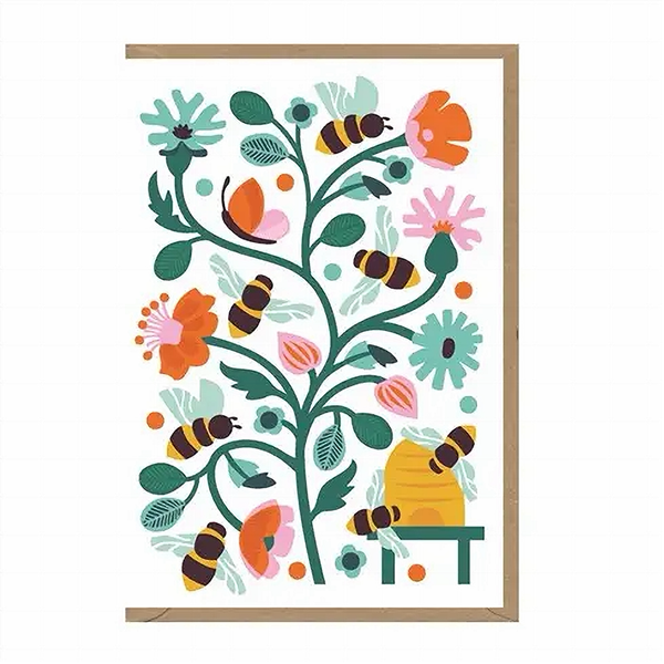 Bees Blank Art Card