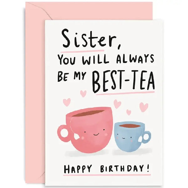 Best-Tea Sister Birthday Card