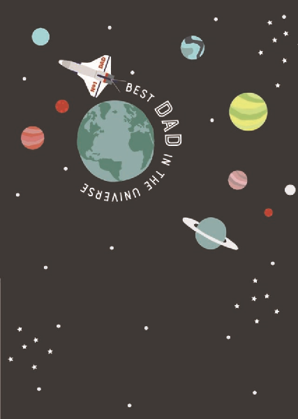 Best Dad In The Universe Father's Day Card
