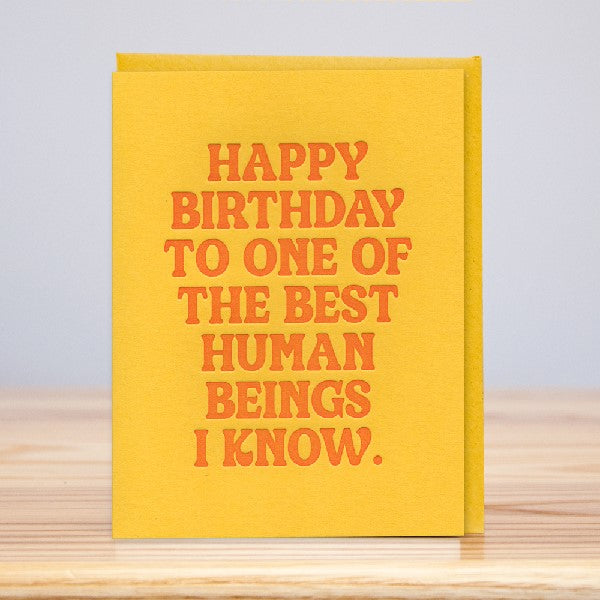 Best Human Beings Birthday Card