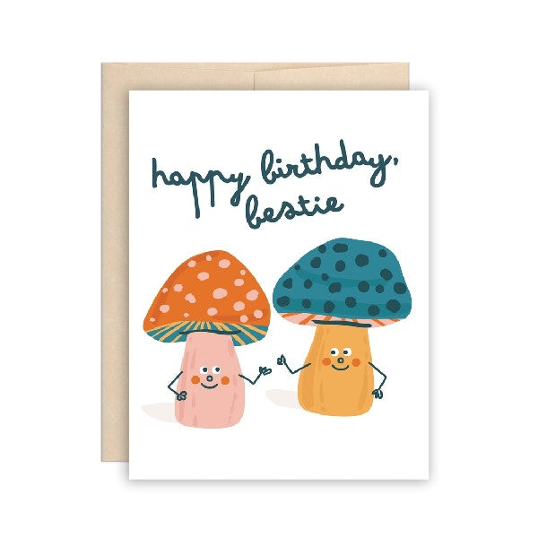 Mushroom Besties Birthday Card