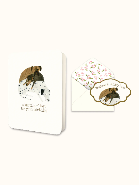 Big Pile of Love Birthday Card