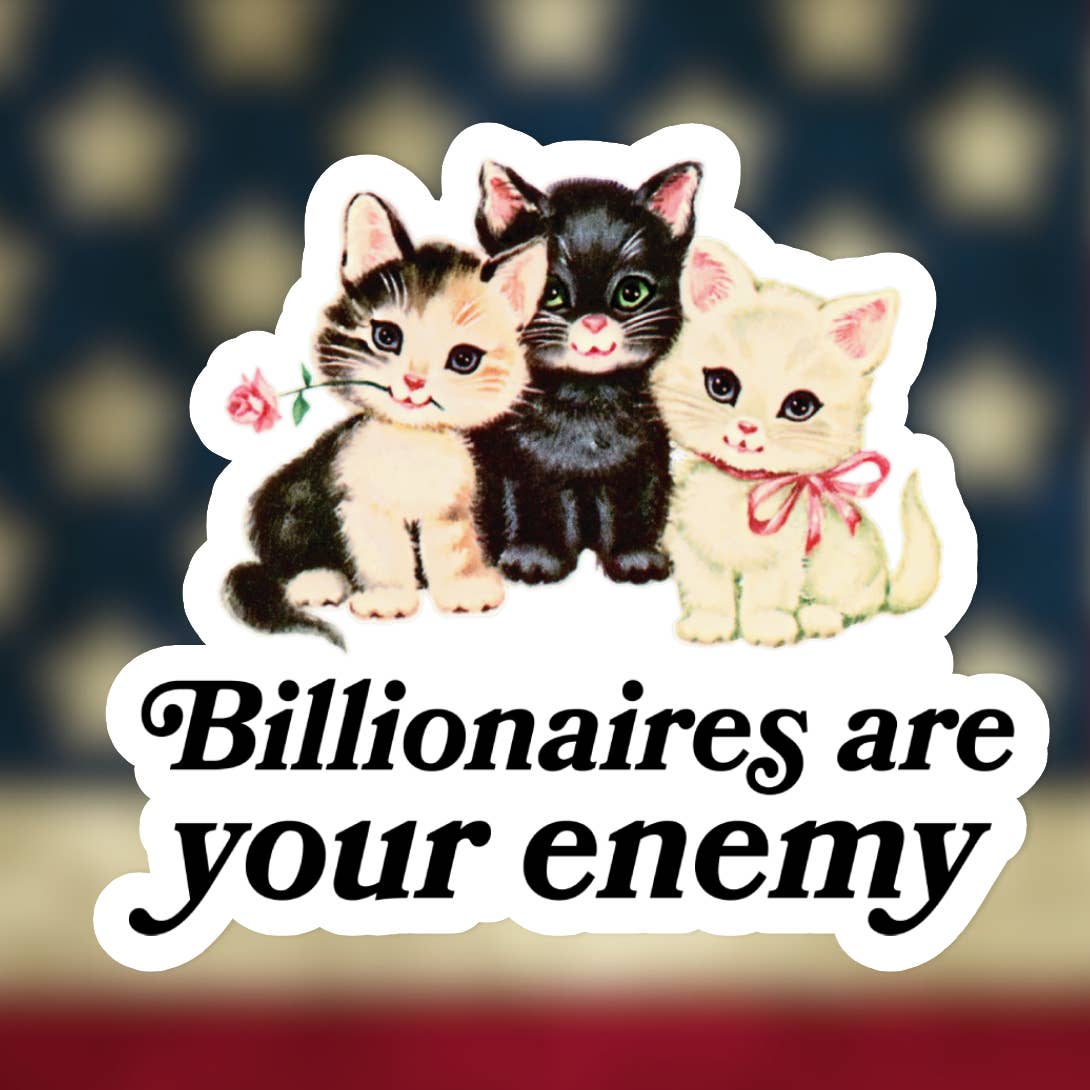 Billionaires Are Your Enemy Sticker