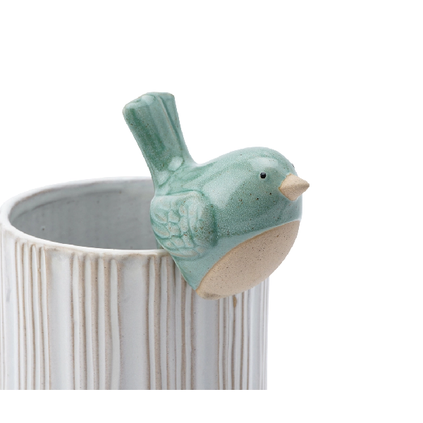 Ceramic Blue Bird Plant Pot Hanger