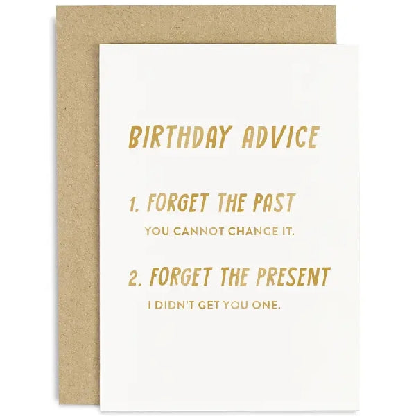 Birthday Advice Card