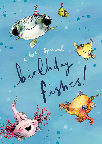 Birthday Fishes Birthday Card