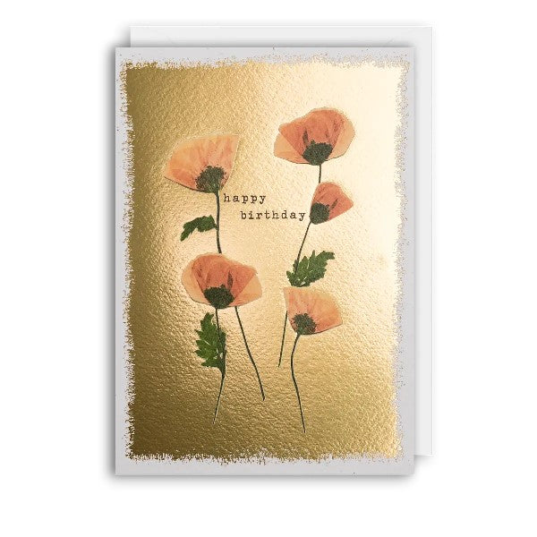Poppies Birthday Card