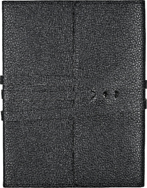 Black Vegan Leather Wrap Journal