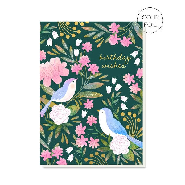 Bluebird Blossom Birthday Card