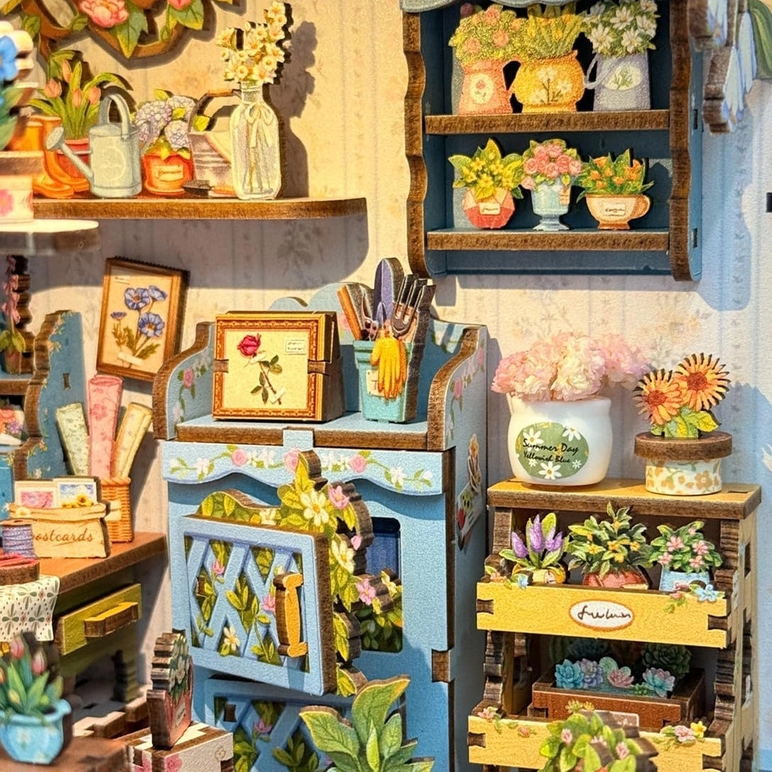 DIY Miniature Book Nook Kit | Anna's Blue Blossom