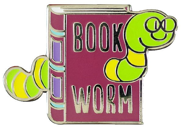 Bookworm Enamel Pin