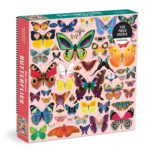 Mudpuppy 500 Piece Puzzle | Brillilant Butterflies