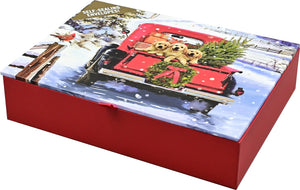 Bringing Home The Tree Deluxe Boxed Holiday Cards | Set of 20