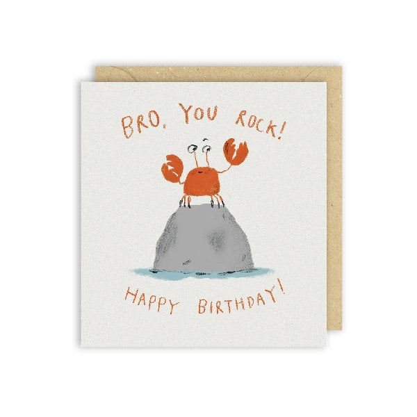Bro You Rock Birthday Card
