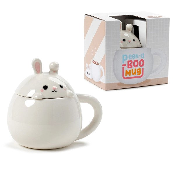 Rabbit Peeping Lidded Mug