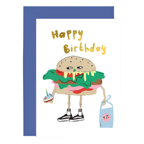 Burger Dude Birthday Card