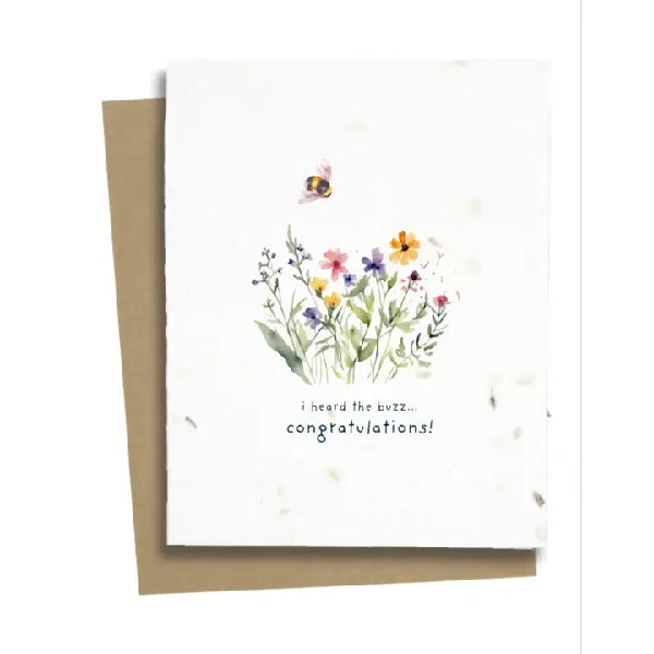 Heard The Buzz Plantable Congratulations Card